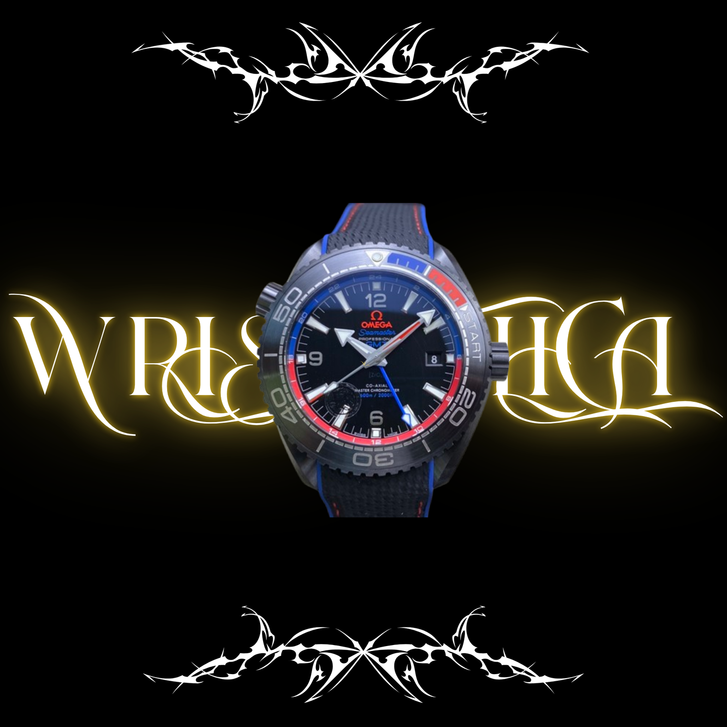 OMEGA Seamaster Black Dail V2 GMT Red And Blue Sport