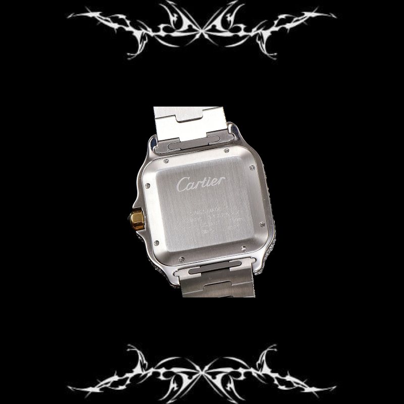 Santos de Cartier Diamond Paved Dial with roman markers