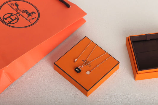 Hermes Necklace H logo
