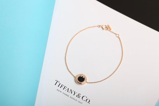 Diamond and Black Onyx Circle Bracelet