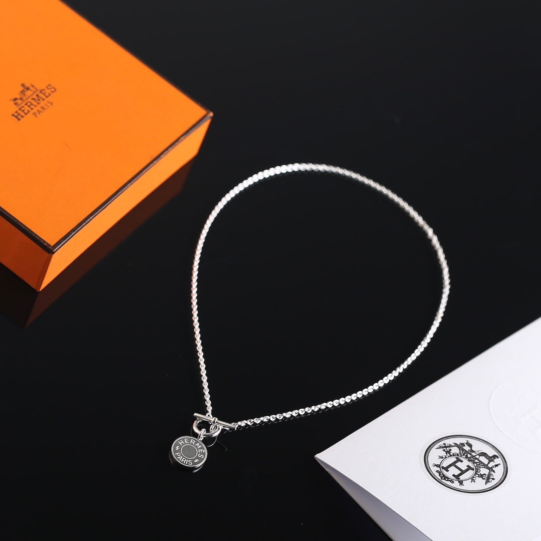 Hermes Necklace H logo