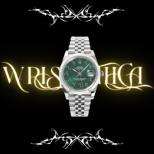 Rolex Date-just Green Dial Arabic Numbers