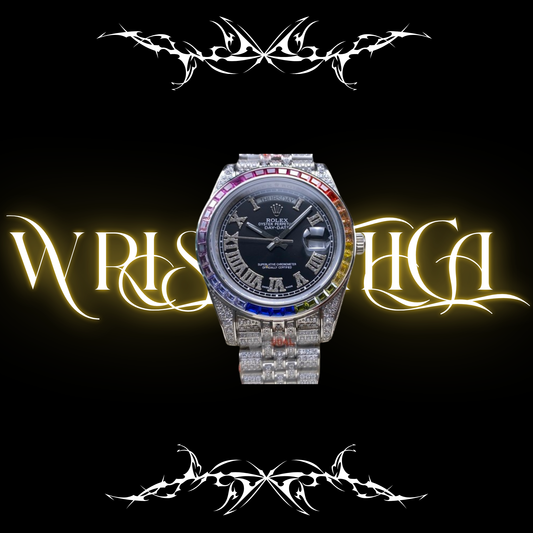 Rolex Day-date Full Bust Down Rainbow Black dial V2