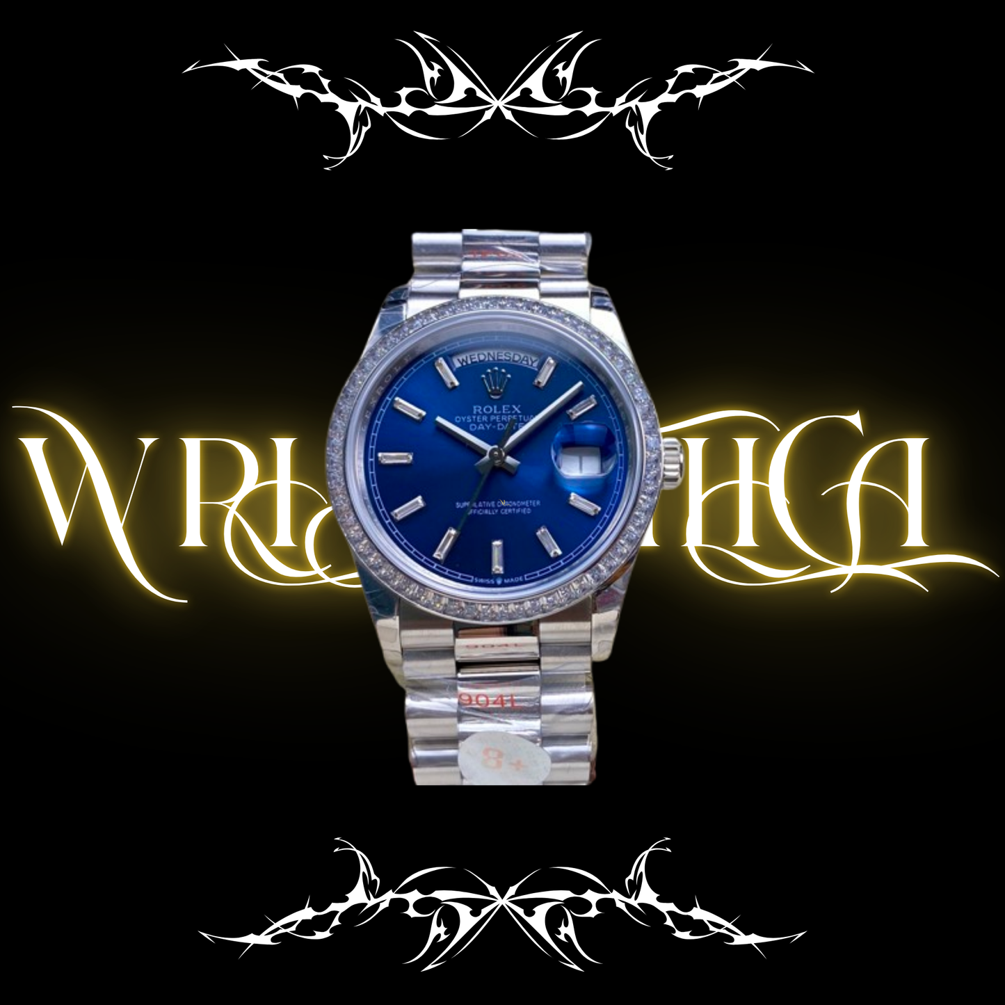 Rolex Day Date Osyter Dark Blue x  Diamond