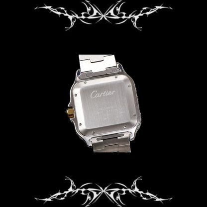 Santos de Cartier Diamond Paved Dial with roman markers