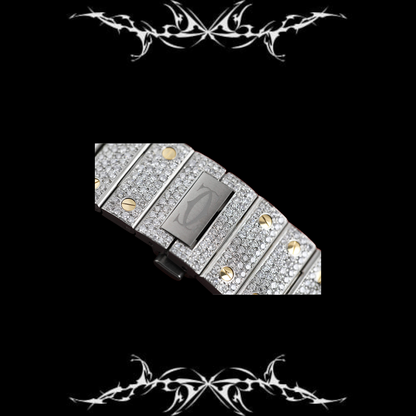 Santos de Cartier Diamond Paved Dial with roman markers